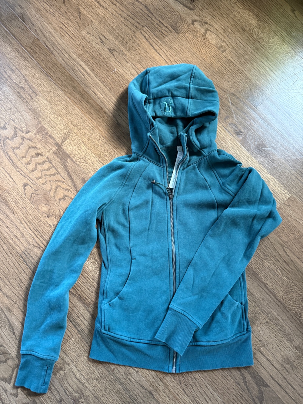 lululemon athletica Teal Zip-Up Hooded Bomber Jacket